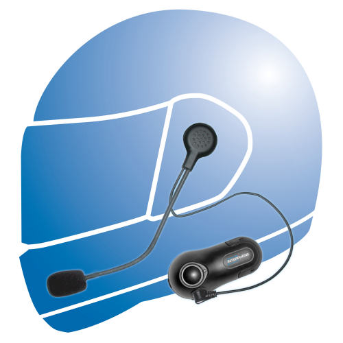 The BlueAnt Bluetooth Interphone allows you to make calls, talk to your passenger, or talk to a nearby motorcyclist, all safely hands free.